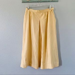 Vintage Yellow Pendleton Wool Midi Skirt Sz Medium